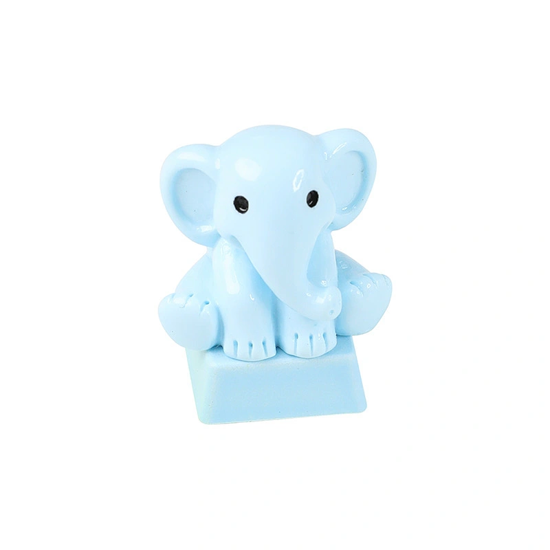 Customization 3D Printed Stereo Keycaps Cute Elephant Cartoon Personalized Resin Monoblock Custom Mechanical Keycaps