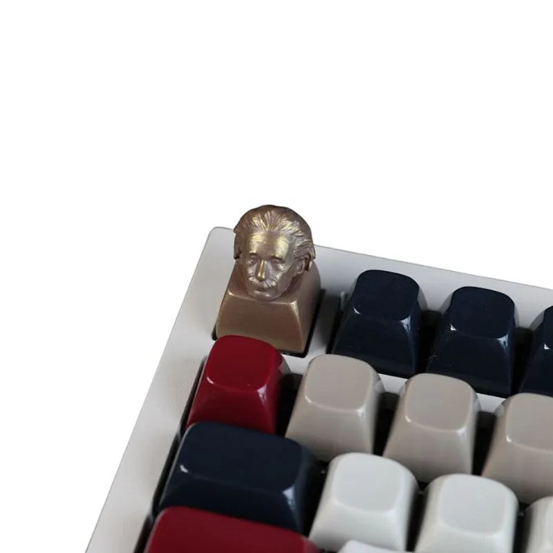 3D Printed Resin Artisan Keycaps for Keyboard Decoration Albert Einstein Support Customization Mechanical Keyboards Gaming