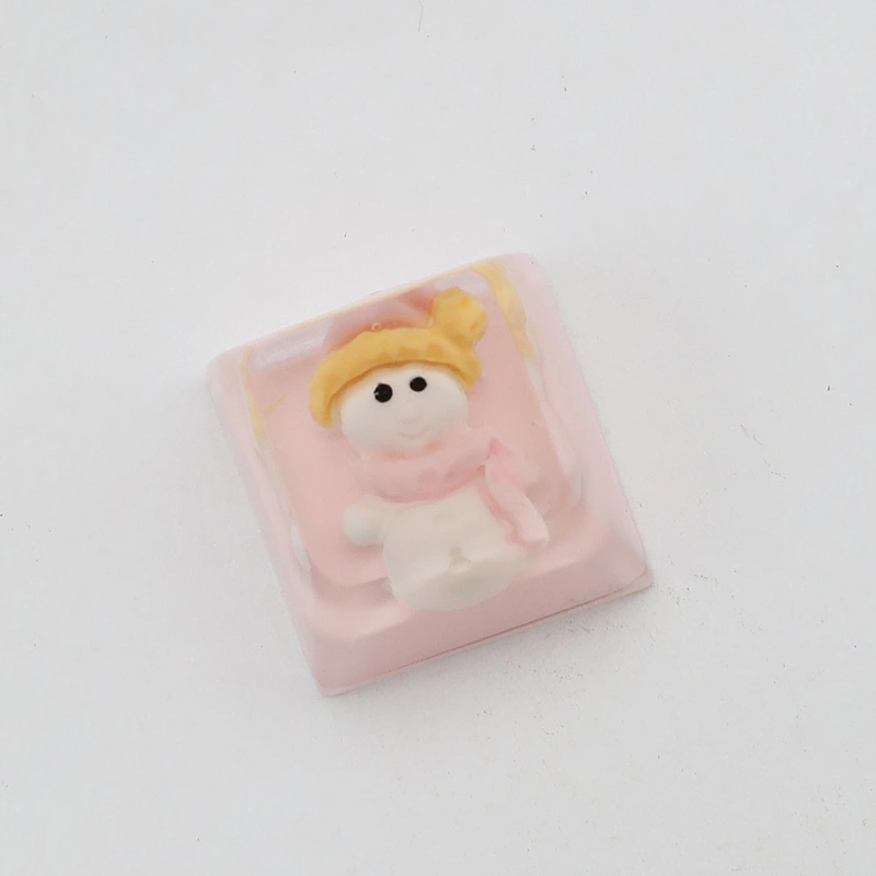 snowman custom keycaps Resin Artisan Keycaps for Keyboard Decoration Handmade Support Customization