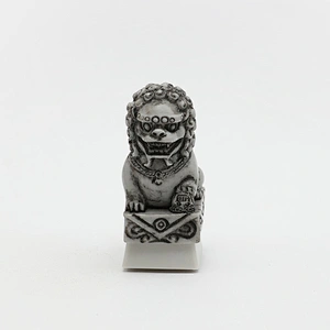 3D Print stone lion Handmade Painting Resin Keycaps for Keyboard Decoration Handmade Support Customization
