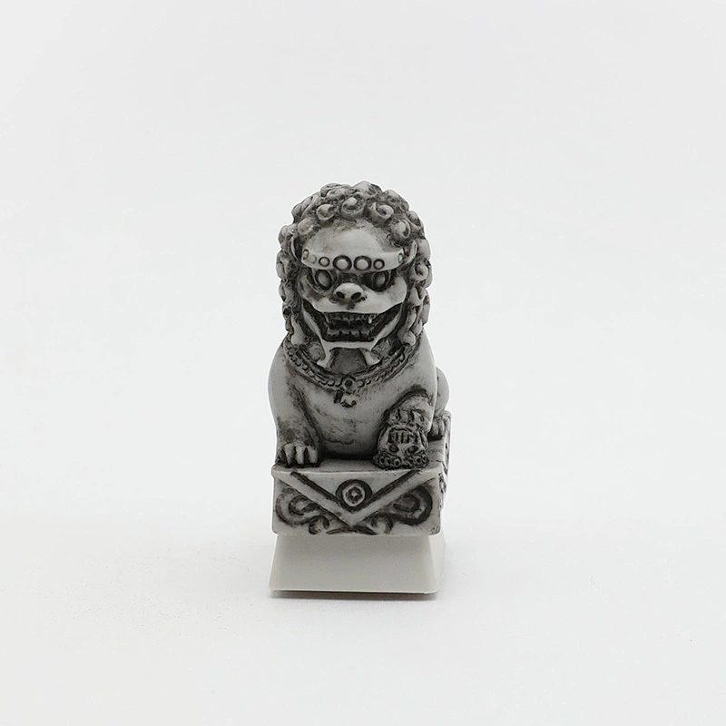3D Print stone lion Handmade Painting Resin Keycaps for Keyboard Decoration Handmade Support Customization