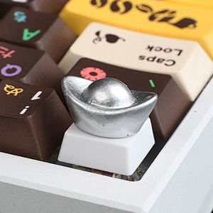 2024 MG 3D Resin Keycaps Handmade ESC Keycap Of Silver Ingot for Mechanical Keyboard