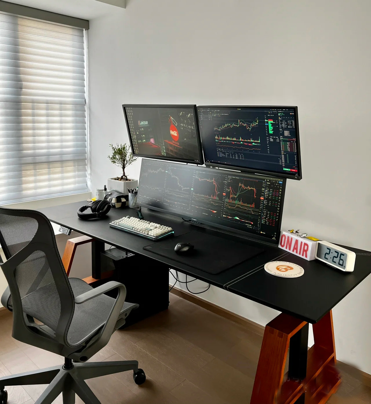 Set up the trading table.
