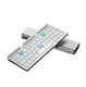 PCTENK XK87B Mini Folding 2.4Ghz Wireless USB Type-C LED Backlit Built-in Battery Keyboard for Laptop Windows Android IOS Tablet