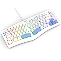 Wholesale Stock Alice69 Membrane Gaming Keyboard RGB Backlit USB Type-C 69-Key Split Ergonomic for PC Laptop