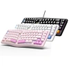 IN Stock Alice69 Ergonomic Wired Membrane Keyboard Split 69 Keys Multi Media Button Fashionable Color Matching Game Keyboard
