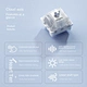 Weikav Flow Cloud Axis HIFI Mahjong Sound Linear Hot Black Switch Silky Smooth Feel Light Guide Column Design Keyboard