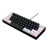 K401 61Keys Silent Switch RGB Backlit Waterproof Crater Architecture Gaming Keyboard USB Type C Interface Membrane Wired for PC