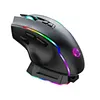 PCTENK XM80B Wireless RGB Gaming Mouse 10000DPI Sensor Low Latency Three Modes PAW3325 with Charging Dock