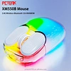 Transparent Colorful Optical RGB Backlit Gaming BT 5.0 2.4GHz USB Rechargeable Wireless Mouse for PC Laptop