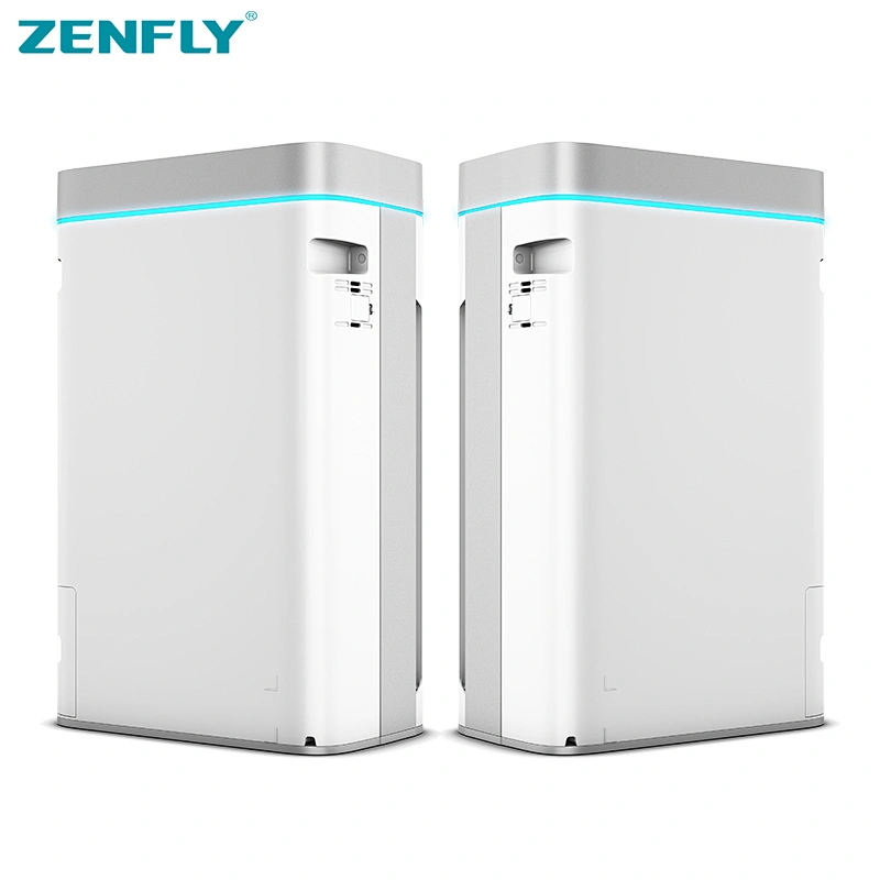 Zenfly Activated Carbon Filter Intelligent Touch Screen Smoking Room Ionzier Air Purifier for Home