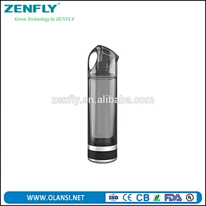 Zenfly H1 direct drinking hydrogen water bottle, Titanium Platinum electrolysis chips, self design & factory, whole sale & OEM