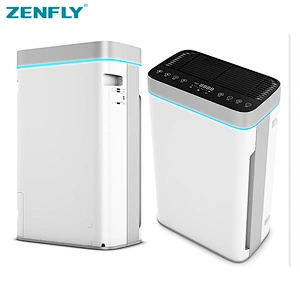 Zenfly Activated Carbon Filter Intelligent Touch Screen Smoking Room Ionzier Air Purifier for Home