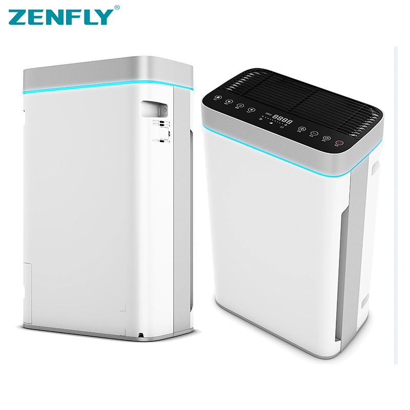 Zenfly Activated Carbon Filter Intelligent Touch Screen Smoking Room Ionzier Air Purifier for Home