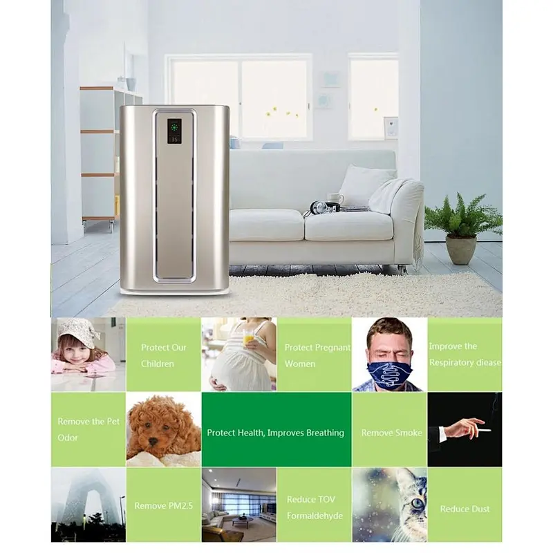 Nature fresh air purifier with ion generator light sensor ultra quiet BSCI Zenfly