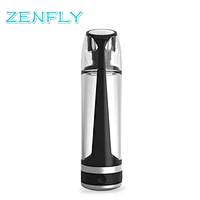 ZENFLY 500ML Portable Hydrogen Water Ionizer Bottle Maker Generator Glass BPA-free W/ Self-cleaning Function & Lid Cup