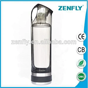 Zenfly H1 direct drinking hydrogen water bottle, Titanium Platinum electrolysis chips, self design & factory, whole sale & OEM