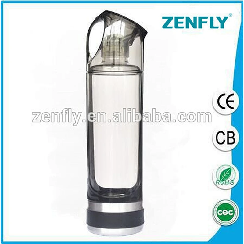 Zenfly H1 direct drinking hydrogen water bottle, Titanium Platinum electrolysis chips, self design & factory, whole sale & OEM