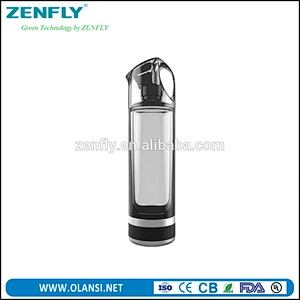 Zenfly H1 direct drinking hydrogen water bottle, Titanium Platinum electrolysis chips, self design & factory, whole sale & OEM