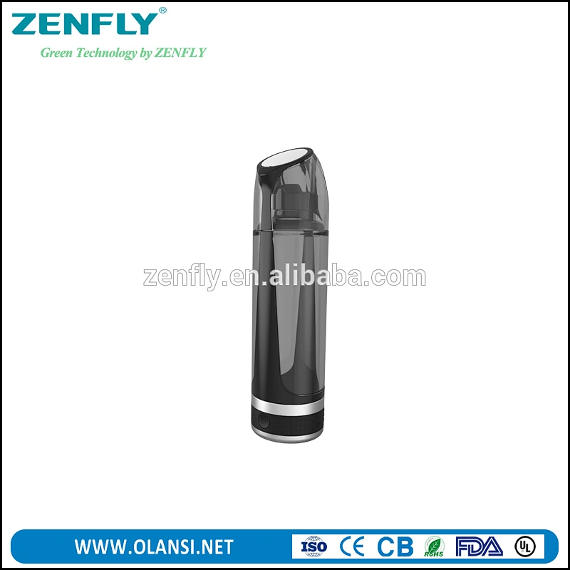 Zenfly H1 direct drinking hydrogen water bottle, Titanium Platinum electrolysis chips, self design & factory, whole sale & OEM