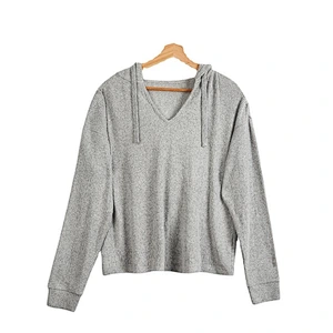 Custom spring autumn Women long-sleeved hooded home clothes sweater pyjamas set soft comfortable long-pants knitting pajamas set