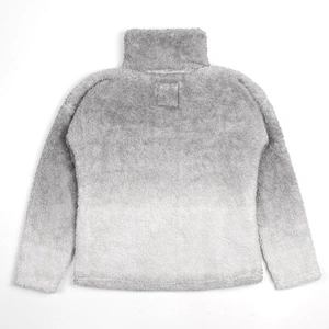 Unisex Winter Suit Teddy Coat Sweatershirt Gradient Color Zippper Sherpa Fleece Pullover