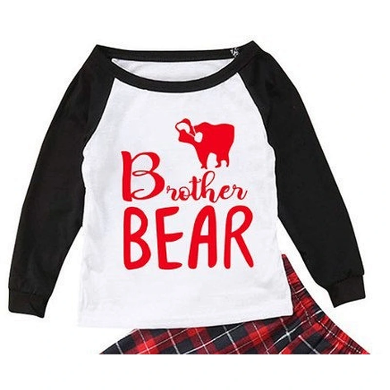 2021 New Christmas family suit printed home wear pajamas two-piece