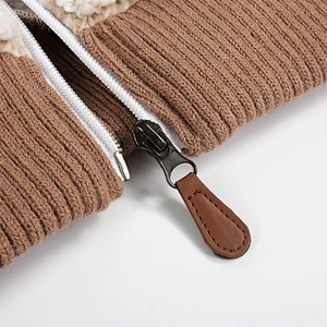 Factory Direct Winter Warm Teddy Waistcoat Beige Full Zip Sleeveless Hooded Sherpa Fleece Vest