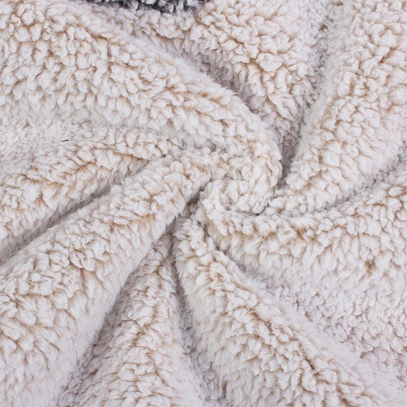 Direct Factory Unisex Winter Warm Teddy Coat Fluffy Quarter Zip Up Patchwork Sherpa Fleece Sweatshirt Pullover