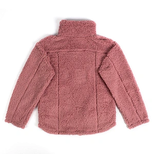 Factory Direct Teddy Coat Sweatshirt Solid Color Full Zip Sherpa Fleece Jacket Pullover