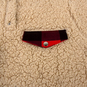 Amazon Hot Women's Cozy Fuzzy Sherpa Fleece Sweatshirt Button Collar Solid Color Pullover Outwear with Pockets