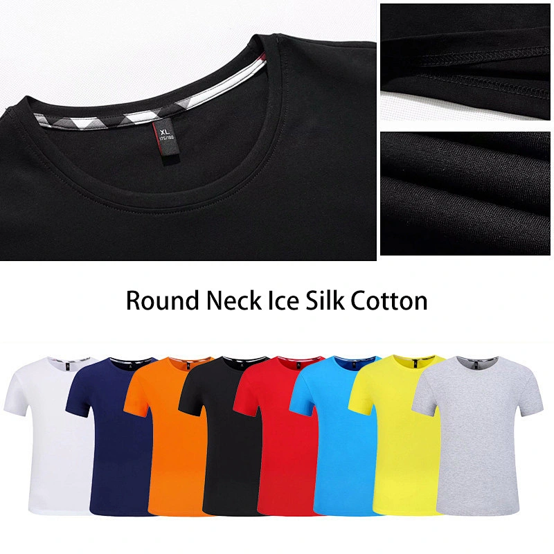Factory Price Polyester Solid Color Cotton T shirt Logo Pattern Custom Print Top Shirt