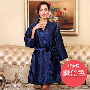 2021 New Arrivel Ice Silk Robe Satin Silk Plus size Robe Casual Robe