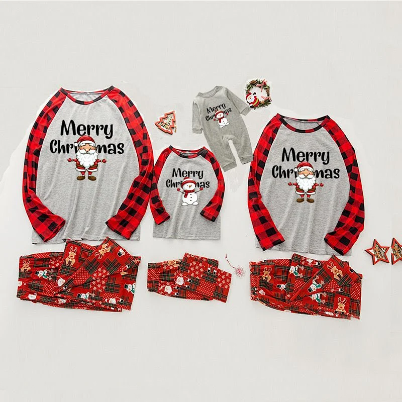 2021 New Parent-child wear Christmas family pajamas
