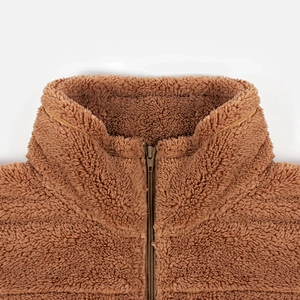 Womens Long Sleeve Wool Teddy Coat Polar Fleece Sweatshirt, 1/2 Zipper Sherpa Fleece Pullover