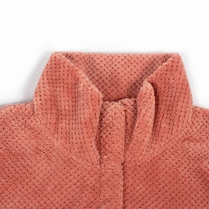 Womens Kangaroo Pocket Turn Down Collar Pineapple Pattern Fire Up Sherpa Fleece Pullover
