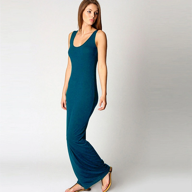 2021new casual dress women sexy vest long skirt classic fashion dress square Neck Dress