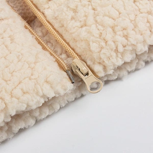 Direct Factory Winter Warm Wool Teddy Coat Sweatshirt Full Zip Up Leopard Print Sherpa Fleece Pullover
