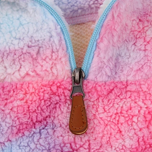 Wholesale Sherpa coat Tie dye Polyester Thick Fleece Sherpa Pullover for Women & Girls