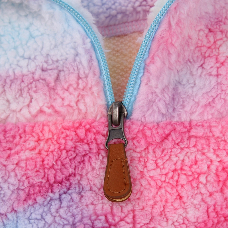 Wholesale Sherpa coat Tie dye Polyester Thick Fleece Sherpa Pullover for Women & Girls