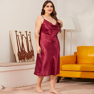2021 Amazon Summer pyjamas Sleepdress with halter neck for ladies loose  casual home wear pajamas
