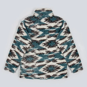 Women's Graphic Pattern 1/4 Zipper Sherpa Fleece Sweatshirt Pullover