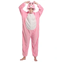 2021wholesale new flannel onesie pajamas cartoon pajamas 3D pink panther lovely animal pajamas set