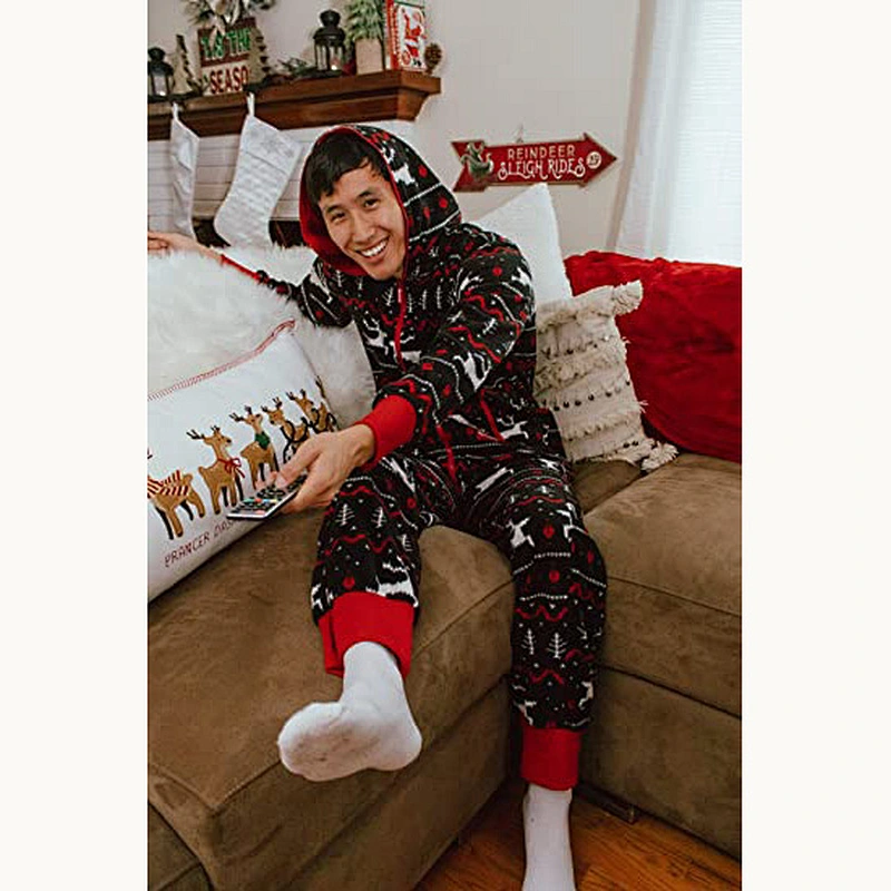 2021new onesize pajamas  Fair Isle Reindeer Jumpsuit  Christmas pajamas for man