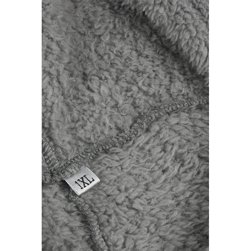 Kangaroo Pocket Womens  Oversized Sweatshirt Fuzzy Lapel Plus Size Patchwork Sherpa Fleece hoodies
