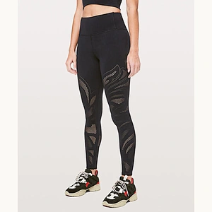 Luxurious Floral Mesh Legging High Quality Seamless Leightweight Elastane Pants Hollow Out Stretch Breathable Sexy Sportswear