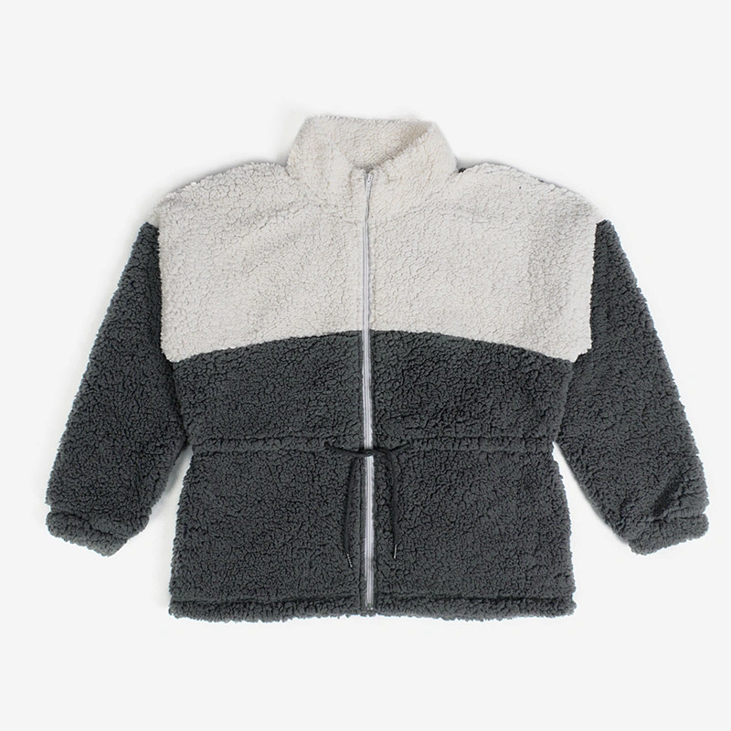 Women's Fuzzy Full Zip Sweatershirt Hoodie Front Belted Teddy Sherpa Fleece Pullover