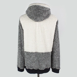 Factory Direct Fuzzy Teddy Coat Sweatshirt Solid Color Full Zip Sherpa Fleece Hoodies