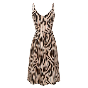 2021 new sexy zebra grain condole belt dress chiffon skirt