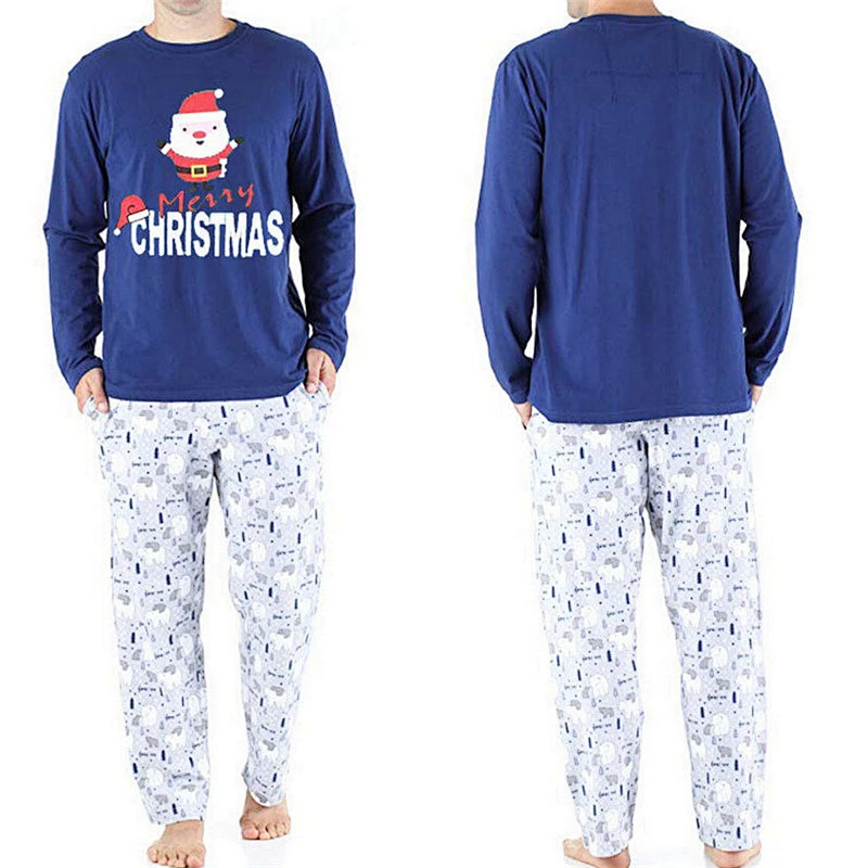 2021 Christmas suit parent-child suit english pajamas Family suit